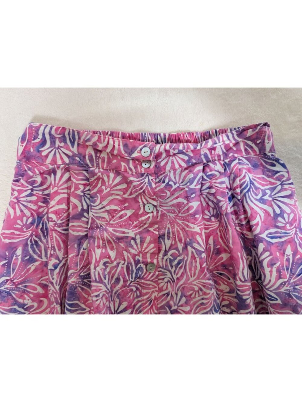 Three Islands Pink Tiered Floral Maxi Skirt With Elastic Waist Size M - Picture 5 of 14